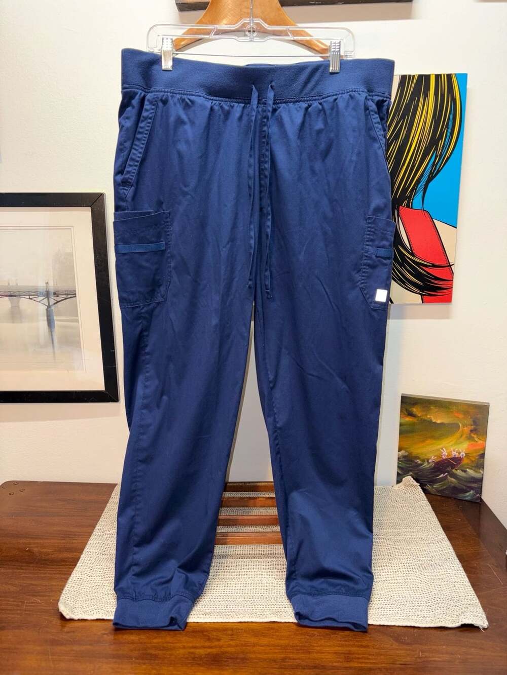 Butter-Soft Stretch Scrub Jogger Pants Navy Blue